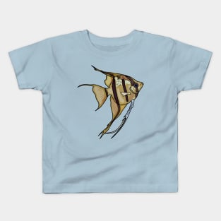 Angelfish cartoon illustration Kids T-Shirt